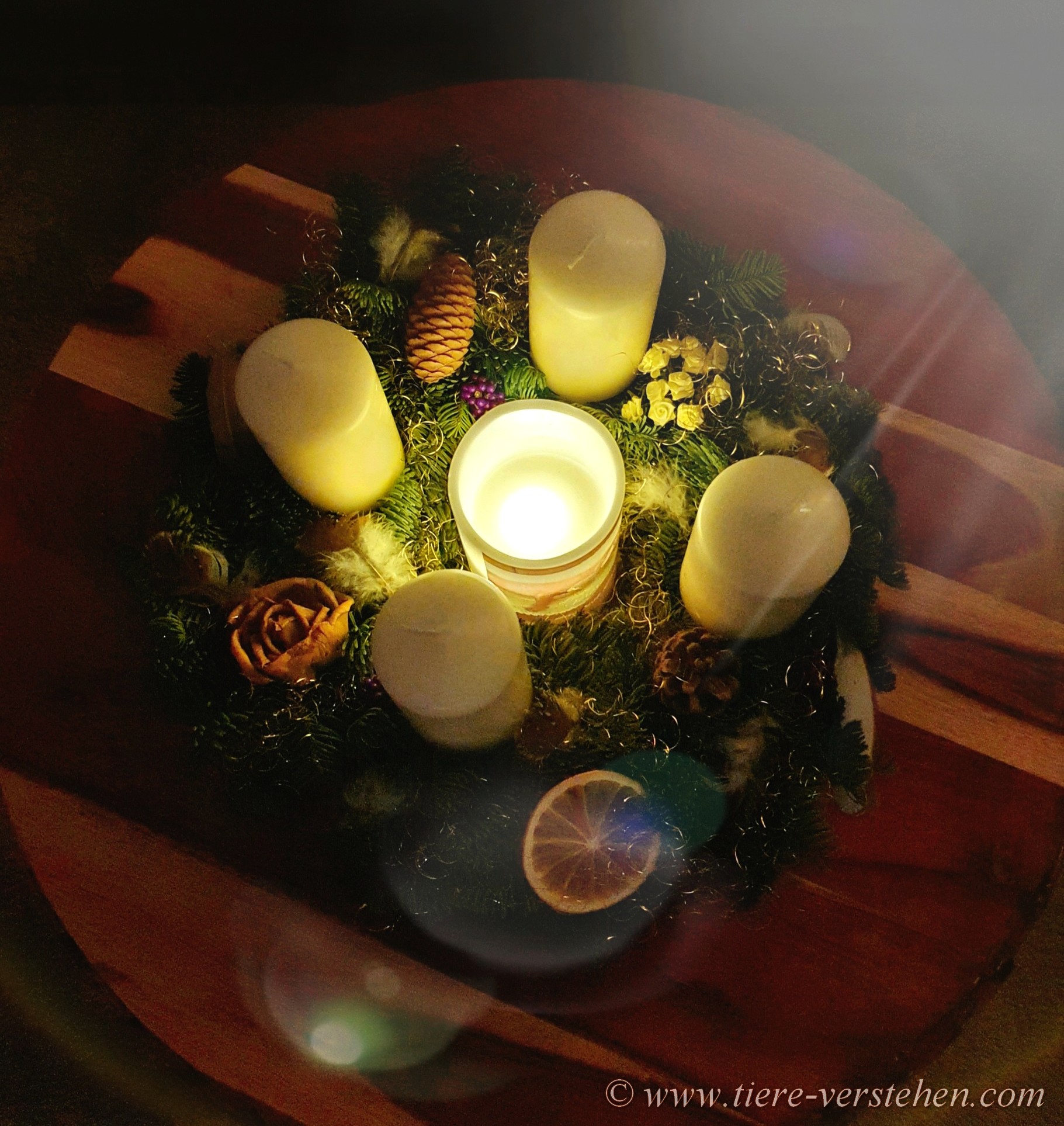 Die 5. Kerze auf dem Adventskranz…